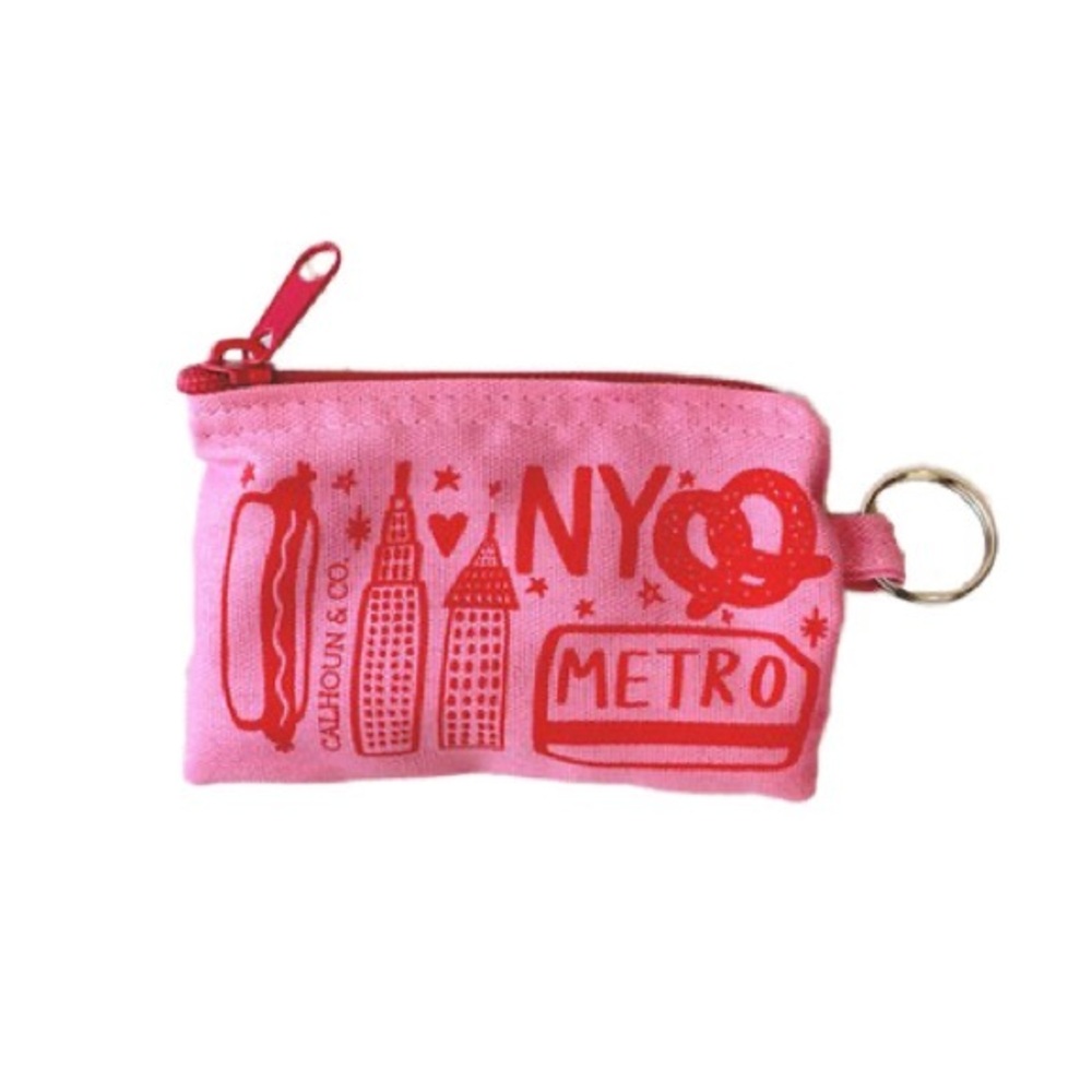 New York Zip Pouch - Big Apple Pink